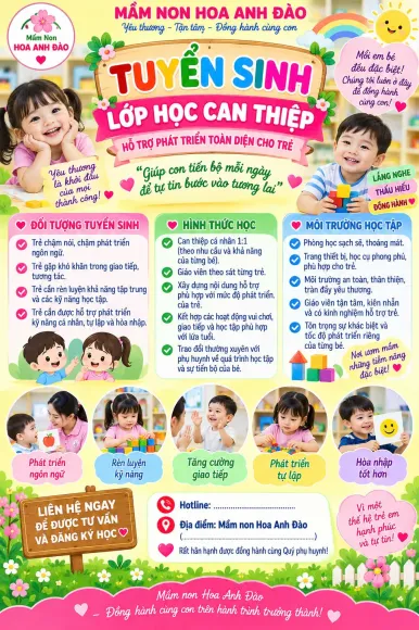 Trường Mầm Non Hoa Anh Đào Bình Tân - Nơi Trẻ Phát Triển Toàn Diện